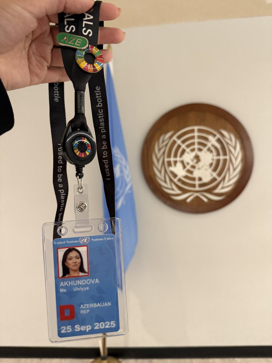 Today, we are attending the High-level Plenary Meeting of the UN General Assembly to commemorate the 30th Anniversary of the World Programme of Action for Youth as part of the delegation of #Azerbaijan 🌍🇦🇿 

#AZEyouth #UNGA #Youth2030