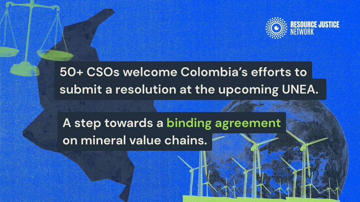 The new rush on minerals brings human rights risks &amp; has already caused harm to people + planet.   Colombia’s initiative at #UNEA7 is a chance to change course. 

With 50+ partners, we <a href="/hrw/">Human Rights Watch</a> encourage Colombia to pursue its goal, a global binding rules on mineral supply chains.