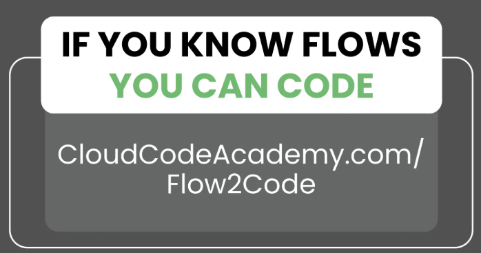 Do you know the basics of Salesforce Flows? Then you’re likely ready to learn code!

- Most Flows can be built using Apex &amp; LWC
- The logic you are using to build Flows translates directly into Apex
- Your knowledge of Flows gives you a huge head start in learning Salesforce Dev