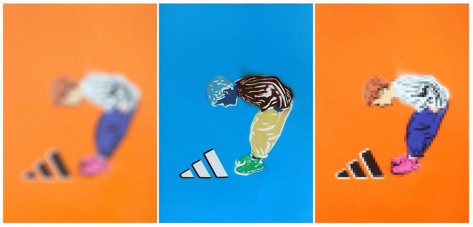 c_mank's tweet image. -_-    ~/ Blur ~/ X-ray ~/ Pixel :: Mixed Reality #adidas