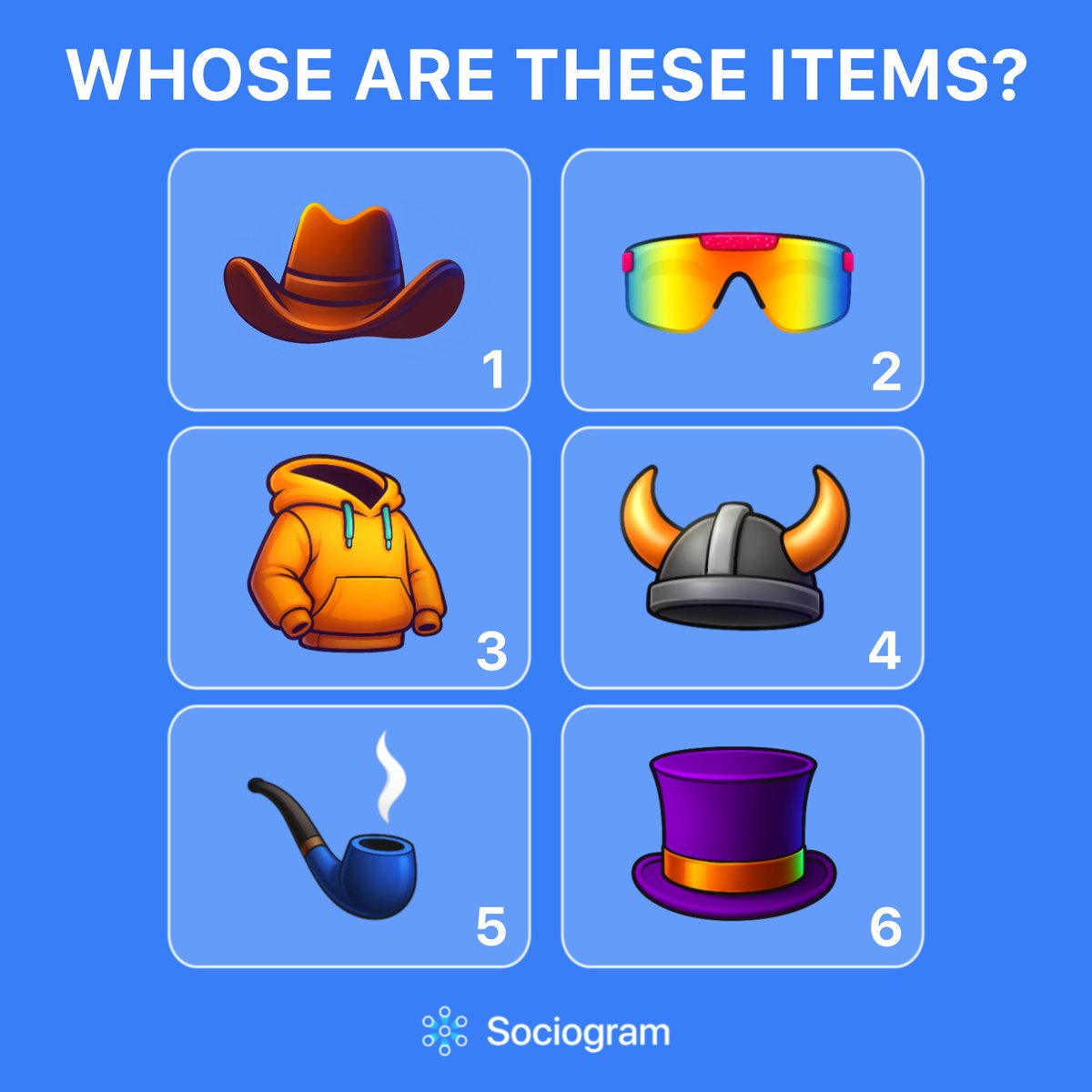 Sociogram (@sociogramsocfi) on Twitter photo Which #memecoins do these items belong to?
🏆 Find out & Win your share of $50 in #SOL 
- ♥️+ 🔄 this post
- Tag the owner of each item 
- Log in to sociogram.org & share your account link
5 winners will be chosen on Thursday, Oct 2nd Which #memecoins do these items belong to?
🏆 Find out & Win your share of $50 in #SOL 
- ♥️+ 🔄 this post
- Tag the owner of each item 
- Log in to sociogram.org & share your account link
5 winners will be chosen on Thursday, Oct 2nd