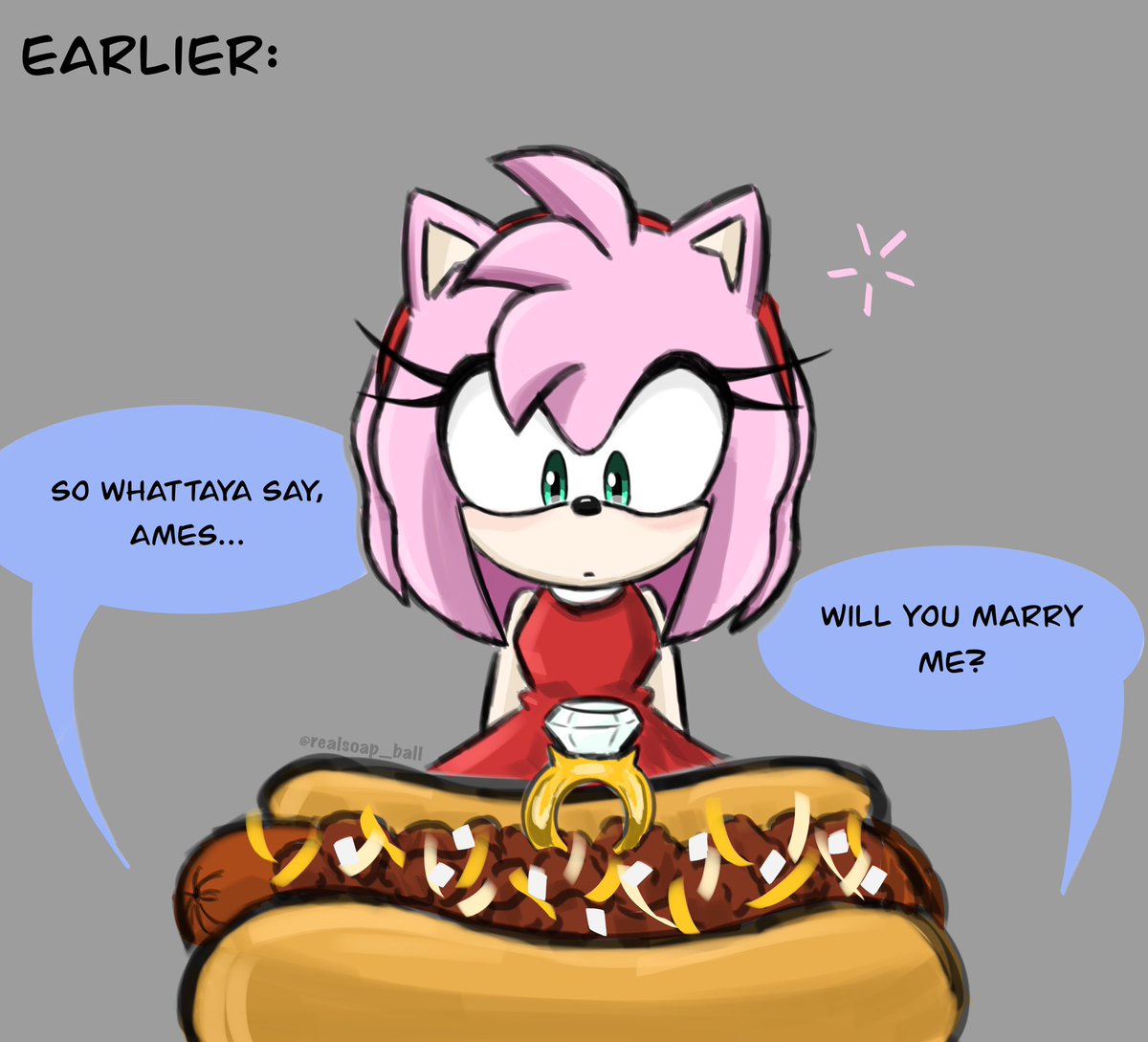 A very “Sonic” proposal

Lets be honest, she would say yes if he ever proposed but for the sake of the meme…

#sonamy