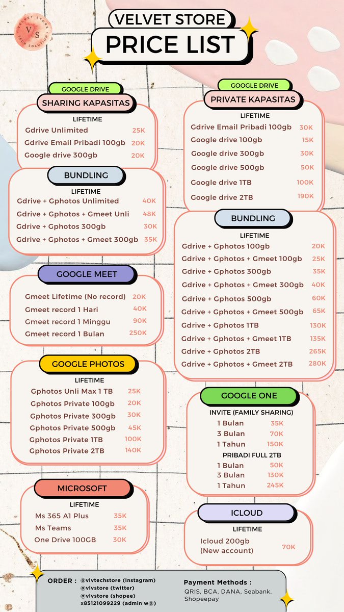 JUAL NETFLIX GMEET GDRIVE CANVA ICLOUD MS 365 tweet media