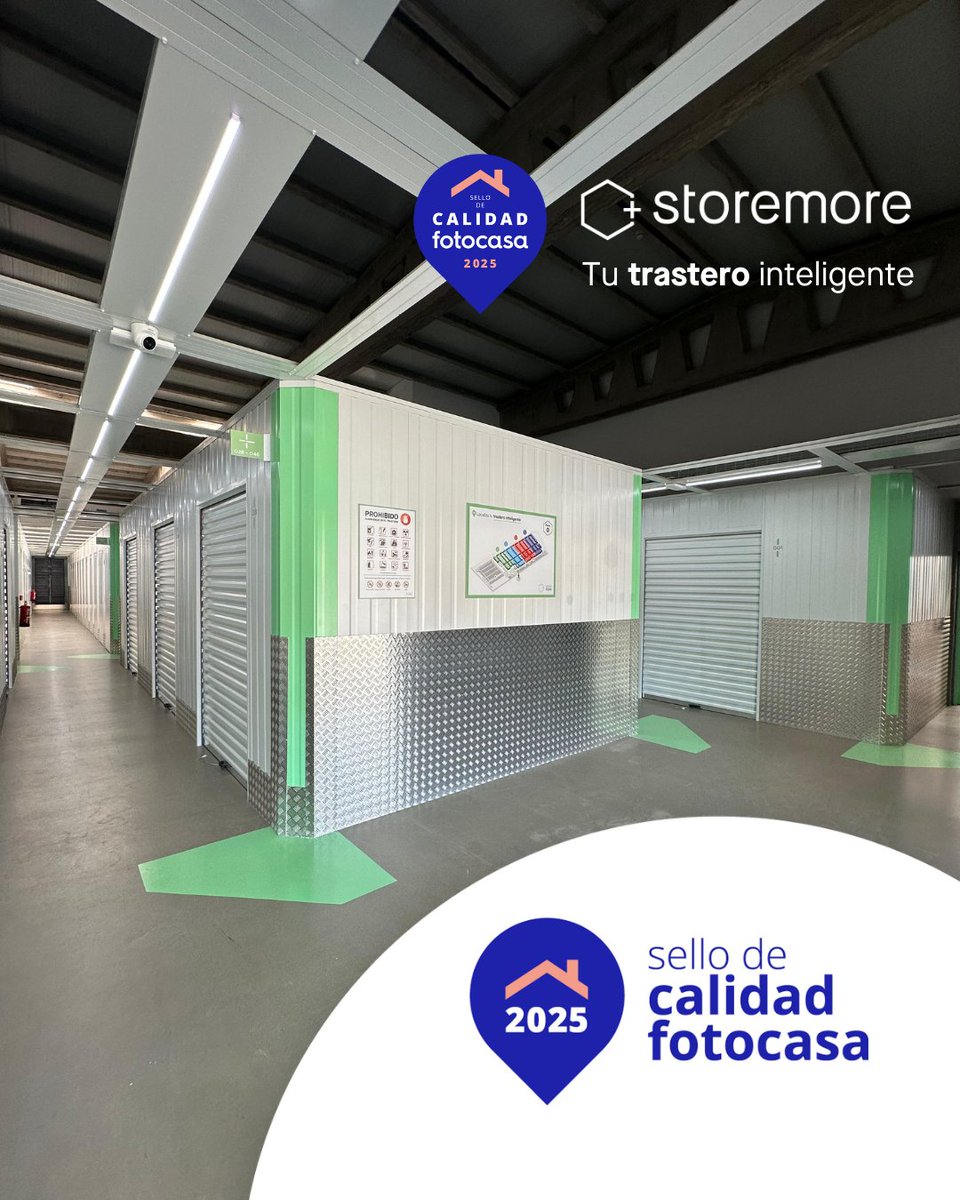 StoremoreES's tweet image. En Storemore trabajamos cada día para ofrecer el mejor servicio, y hoy damos un paso más:
hemos obtenido el Sello de Calidad Fotocasa Pro 🏅
Un reconocimiento que certifica nuestra profesionalidad, transparencia y atención al cliente.
#TuTrasteroInteligente