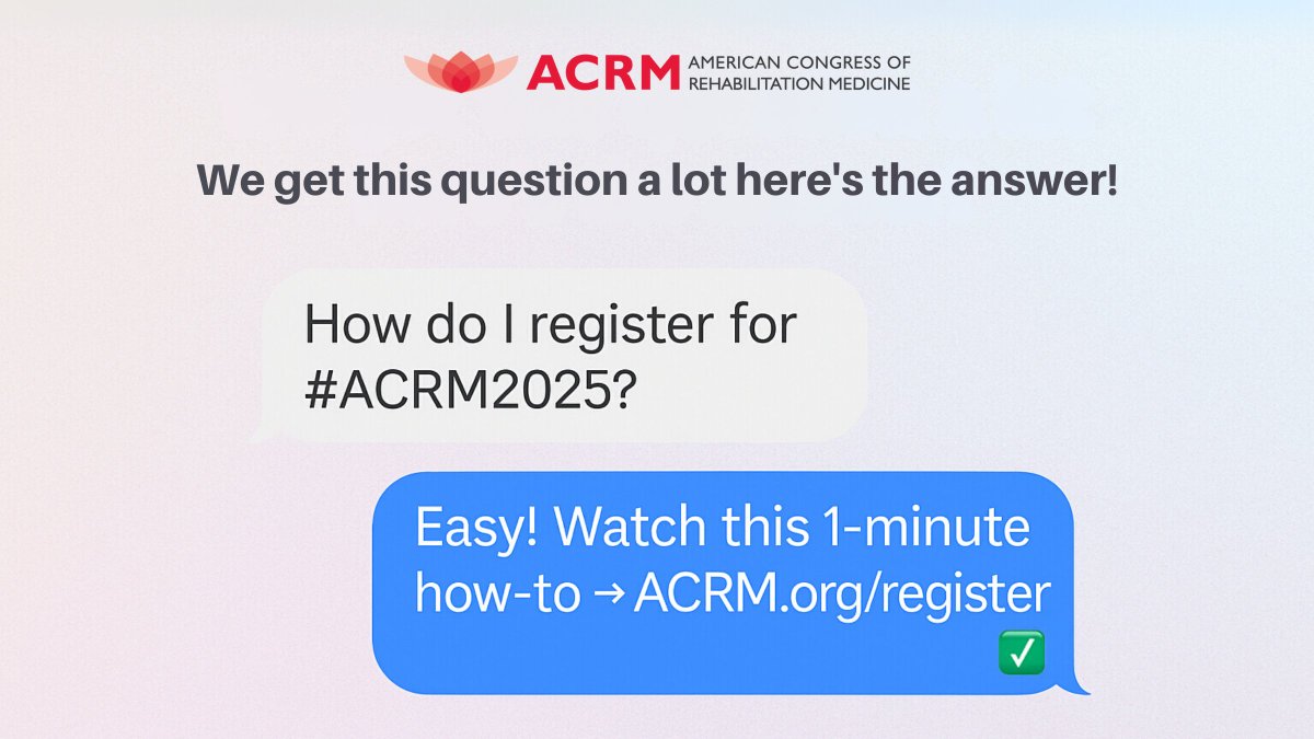 ArchivesPMR's tweet photo. Ready to join #ACRM2025 but unsure how to register?

Watch our step-by-step registration video tutorial to guide you through the process and secure your spot today.

🎥 Watch now at https://t.co/G3u7vR1TH4

#ACRM2025 #Rehabilitation #HowToRegister #tutorial #event #registration https://t.co/rvL3Vx9TE8