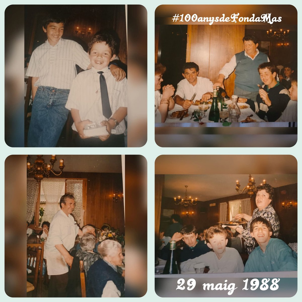 📣📢 Feia temps que no rebíem fotos 👏
Si teniu records de la nostra cosa encara ens els podeu fer arribar 😉
#àlbum #història #100anysdeFondaMas

" Comunió Ivan  - 29 Maig 1988 "
Gràcies Ivan

Envieu fotos a
📧 fondamas1676@gmail.com

Enllaç a l'ALBUM  photos.app.goo.gl/kguXLM31JioCnr…