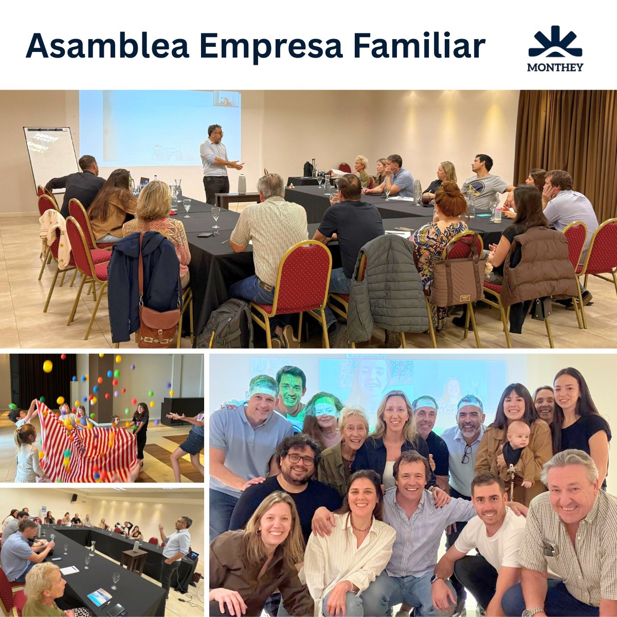 Acompañé a Monthey SA en su Asamblea🙌

Jornada que reflejó su profesionalismo y compromiso por fortalecer vínculos humanos y cuidar la armonía familiar

También los niños tenían actividades pensadas para ellos. Clara muestra de que en una empresa familiar cada generación importa