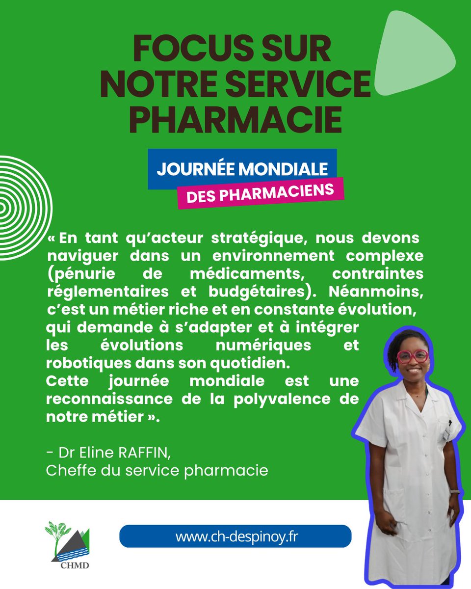 Focus sur le service pharmacie du Centre Hospitalier Maurice DESPINOY (CHMD), à l’occasion de la journée mondiale des pharmaciens ce jeudi 25 septembre 2025.