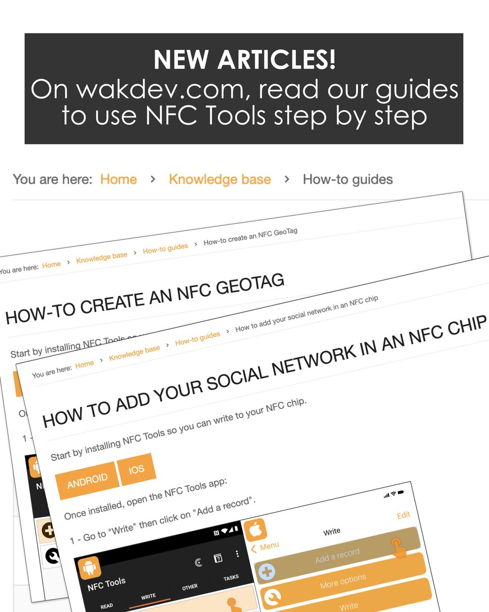 Check our Knowledge Base on wakdev.com/en/knowledge-b… and make the most of NFC Tools step by step, on iOS and android

#NFC #NFCTools #tutorial #howto #iOS #android #apps #contactless