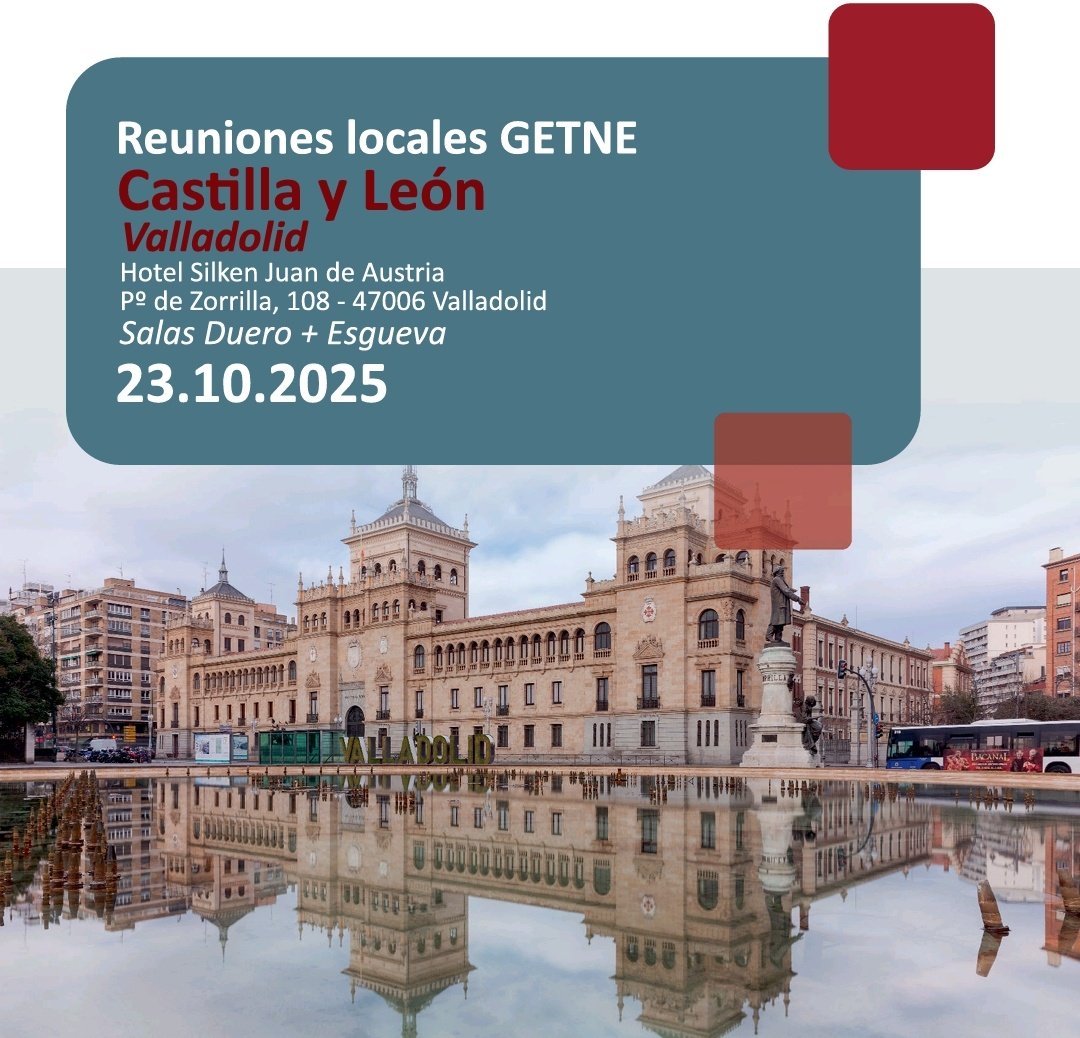 GrupoGetne's tweet photo. Ya puedes añadir a tu agenda los próximos eventos #GETNE25 del mes de octubre:
✅️23/10: Reunión local Castilla León
✅️27/10: GETNE Academy (PRRT)
✅️30/10: Reunión ICO Hospitalet
Y del 17-20 de octubre #ESMO25 ‼️ https://t.co/OmSc0wYACj