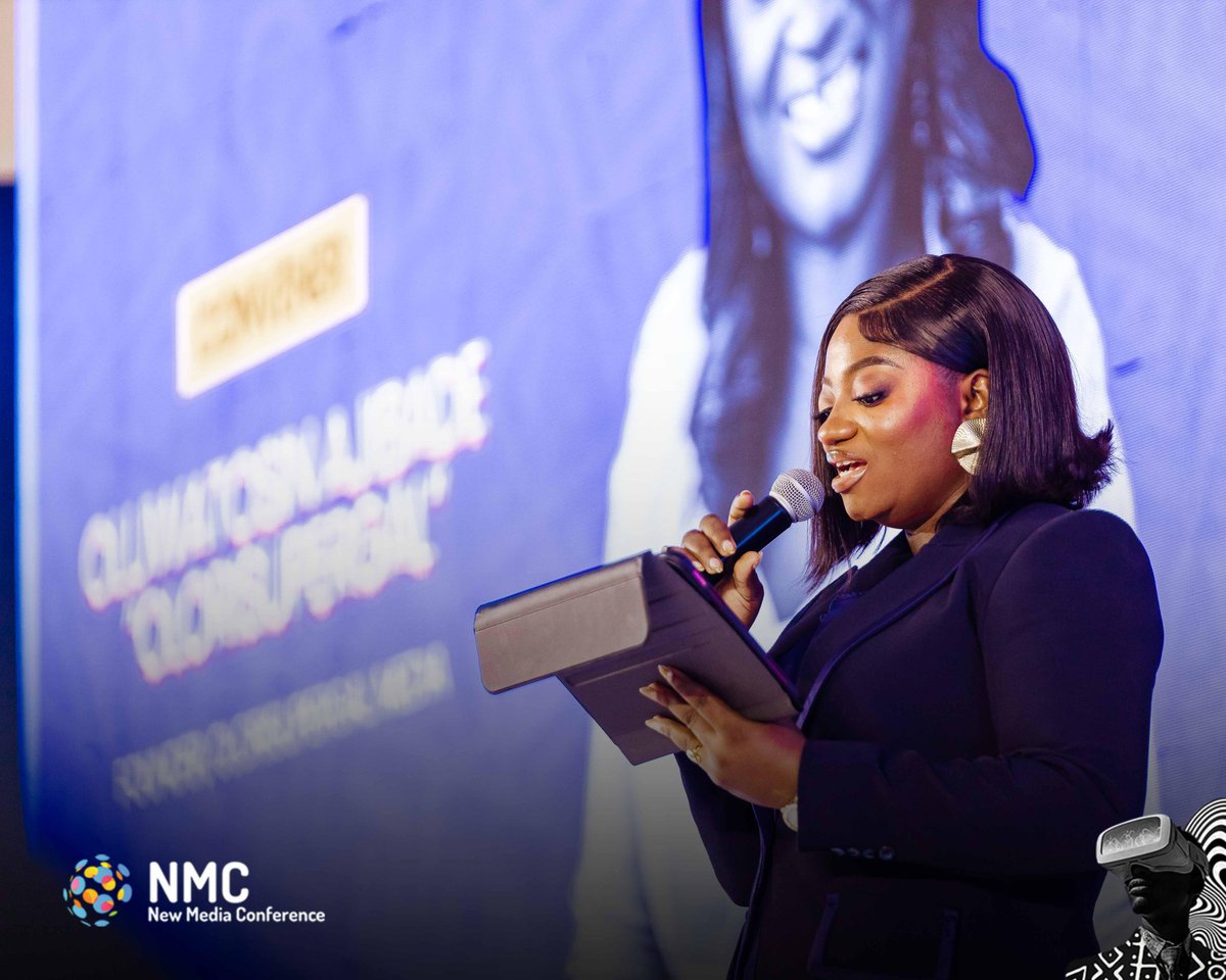 _Gabri3llaa's tweet photo. Tosin Ajibade (aka @OloriSupergal) giving her opening speech at The New media conference.
#NMC2025
#NewMediaConference https://t.co/VmX9P25tcN
