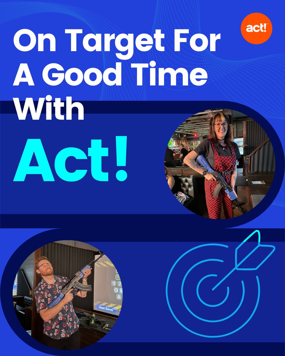 ActCRM's tweet image. Our UK team recently swapped laptops for targets and enjoyed a thrilling happy hour at Point Break Newcastle! From friendly competition to plenty of laughs, it was the perfect way to unwind and connect outside the office.

#UKTeam #HappyHourFun #GlobalMarketingVibes