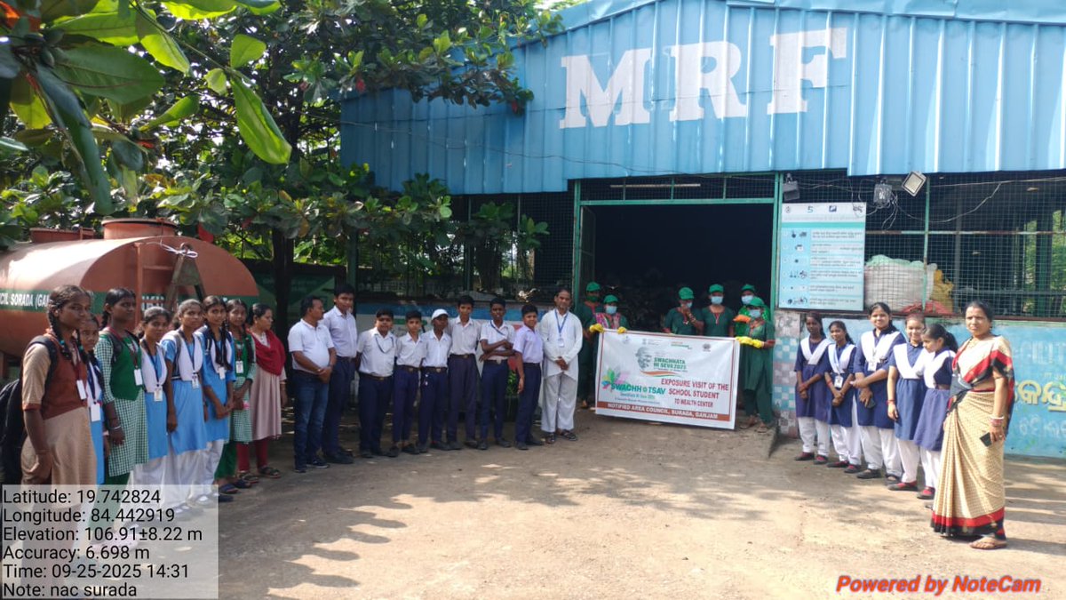 SuradaNac's tweet photo. Cleanliness drive conducted in women's collage on the eve of Swachata Hi Seva 2025 "Ek Din Ek Ghanta Ek satha" and exposure visit of school student wealth center of Surada NAC. https://t.co/B1a2flpQp8