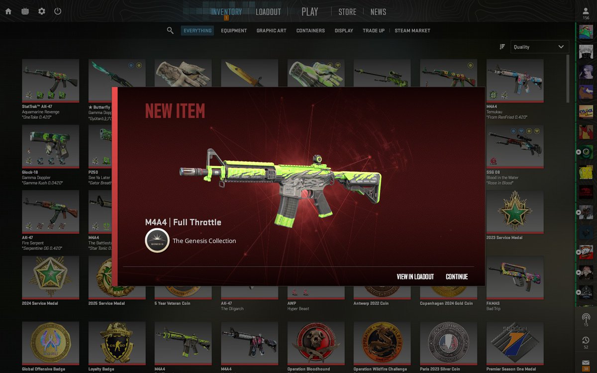 999code_'s tweet image. Had To Pick-Up⬆️

The New M4A4 Full Throttle🥬 - Min Wear

Such A Banger Skin !!