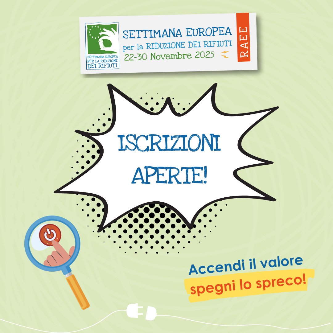 ⌛L’attesa è finita!  

📣Le iscrizioni alla SERR 2025 sono ufficialmente aperte! Dal 22 al 30 novembre entra in azione con le tue idee!  

📎 Registra qui la tua azione form.jotform.com/252053444182350
Ricorda, hai tempo fino al 9 novembre! 

Verso un futuro più sostenibile!  🌳