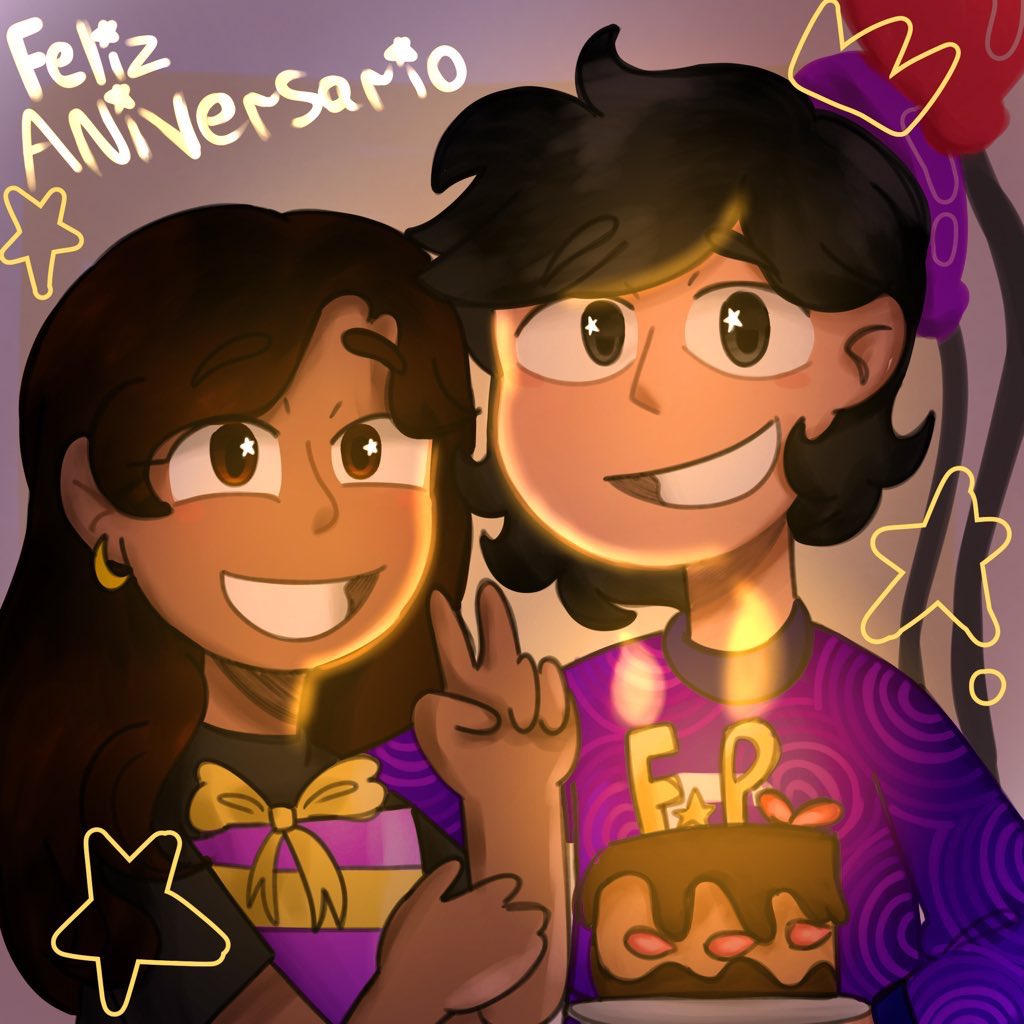 Hoje é meu aniversário e tbm é aniversário do <a href="/fixzpng/">Fixz</a>  então nada mais justo que um desenho de nois dois juntos 💛 (sim essa ai com ele sou eu hihi) #CreativeSquad5 #CreativeSquad #fanarts #fanart #Fixz #Aniversario