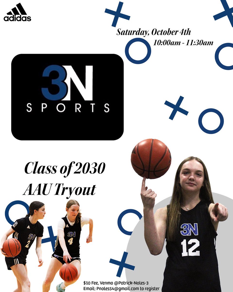 Don’t miss out!!  2030 tryouts next Saturday!