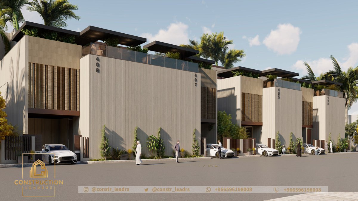 Constr_Leadrs's tweet image. قادة الإعمار للاستشارات الهندسية
حلول تصميم واستشارات هندسية بمعايير ترفع مستوى مشروعك 🏗️
مرفق واحد من أعمالنا الأخيرة وهو تصميم 8 فلل على كود المسار الرياضي في مدينة الرياض.