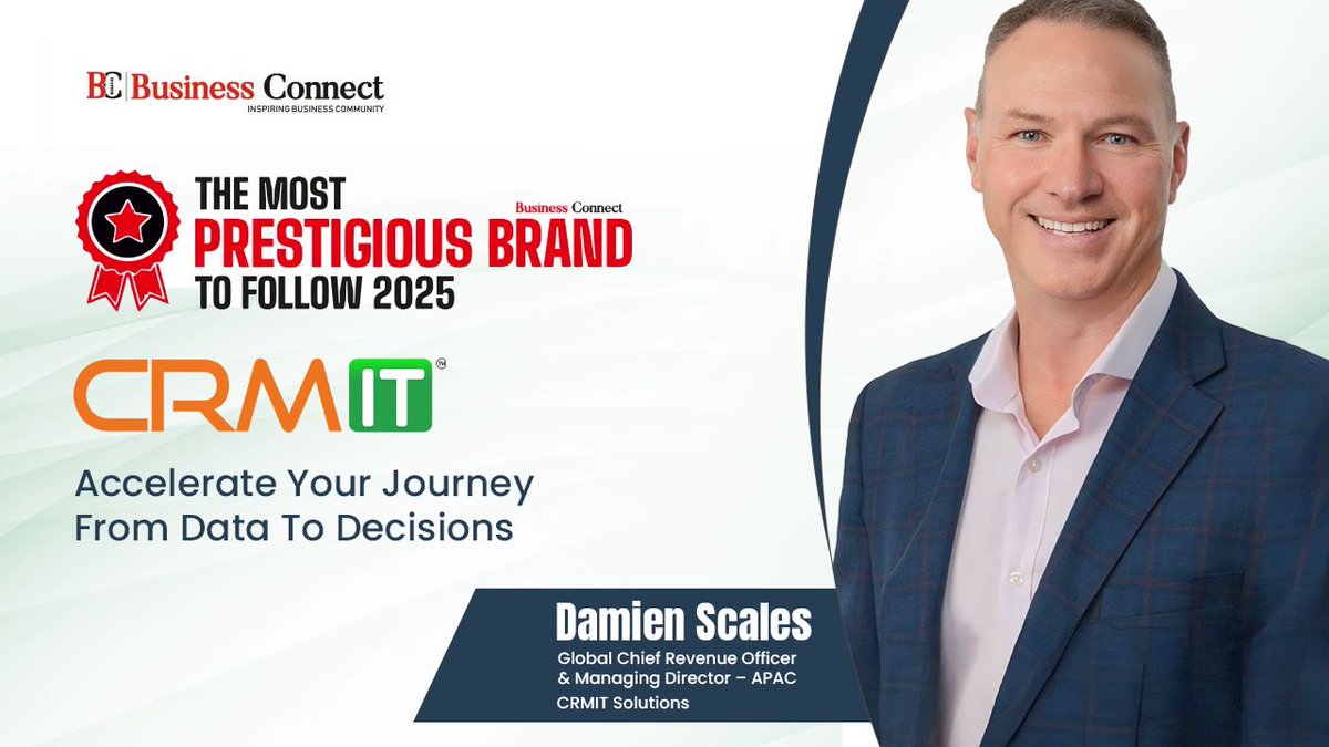 crmitsolutions's tweet image. 🎉 Big News !

 #CRMITSolutions wins “Most Prestigious Brand 2025” 🏆 for innovation, trust &amp;amp; shaping.

Proud to be recognized for 💡 innovation, 🤝 customer trust &amp;amp; 🚀 shaping #CustomerExperience.

Read more 👉 bit.ly/46Lv1iO

 #CustomerExperience