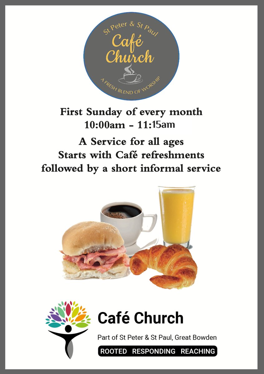 Join us this Sunday 5th Oct for our Café Church starts at 10am with breakfast followed by informal café style worship All Ages welcome #Harborough #greatbowden #worship <a href="/GtBowdenBells/">Great Bowden Bells</a> <a href="/HilsCorcoran/">Hils Corcoran</a> <a href="/leicestercofe/">Diocese of Leicester</a> <a href="/hfmnews/">HFM News</a> <a href="/WhatsonHFM/">WhatsonHFM</a>