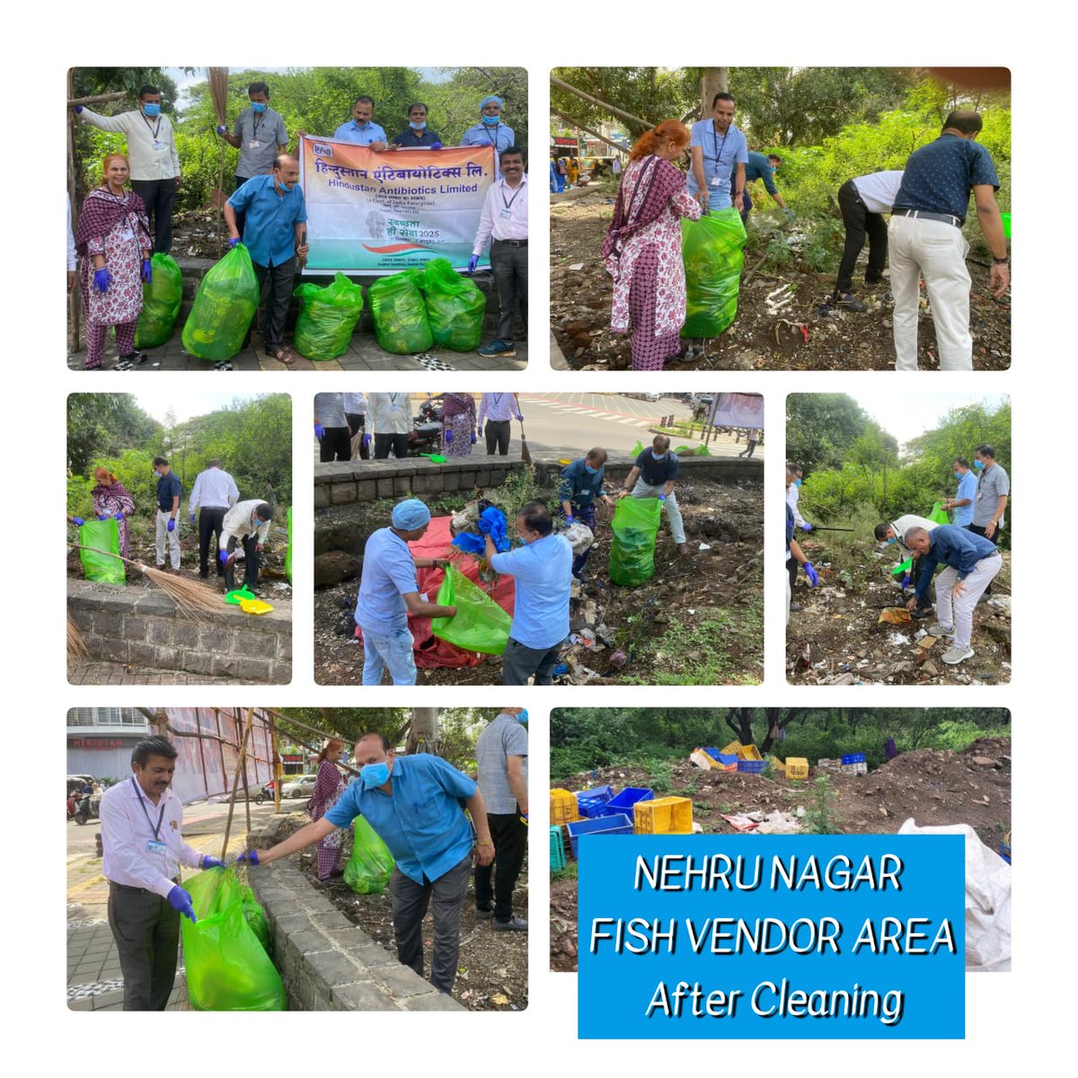 As a part of Swachhata Hi Seva Campaign - 2025, cleanliness activities were carried out by the Staff from Laboratory Department of HAL at Nehrunagar Fish Vendor area, Pimpri on 24.09.2025. #SHS2025
#SBMG *#SwachhataHiSeva2025
