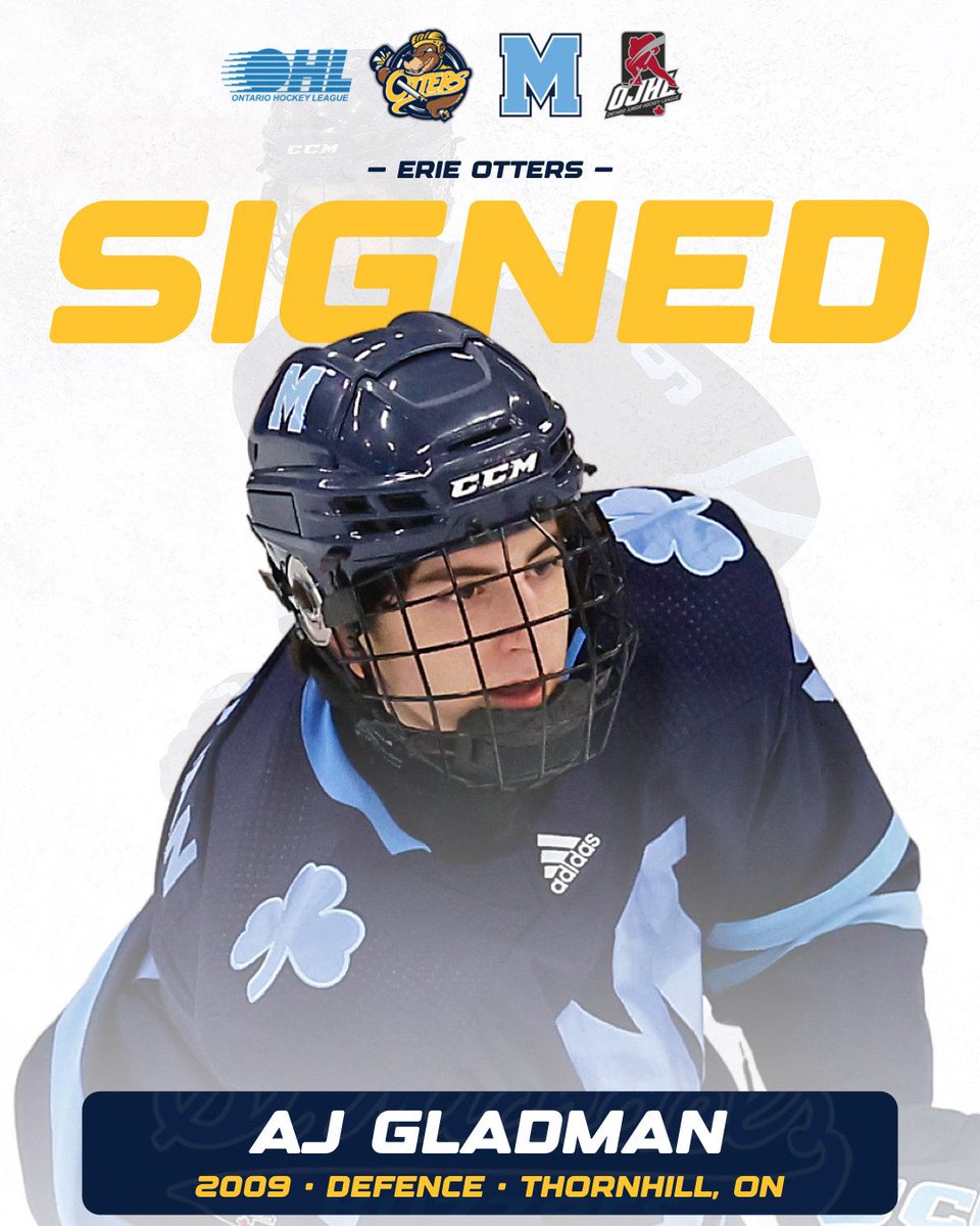Congratulations to Buzzers 2009 Dman AJ Gladman  Ⓜ️ <a href="/OJHLOfficial/">OJHL</a> <a href="/ErieOtters/">Erie Otters 🦦</a>