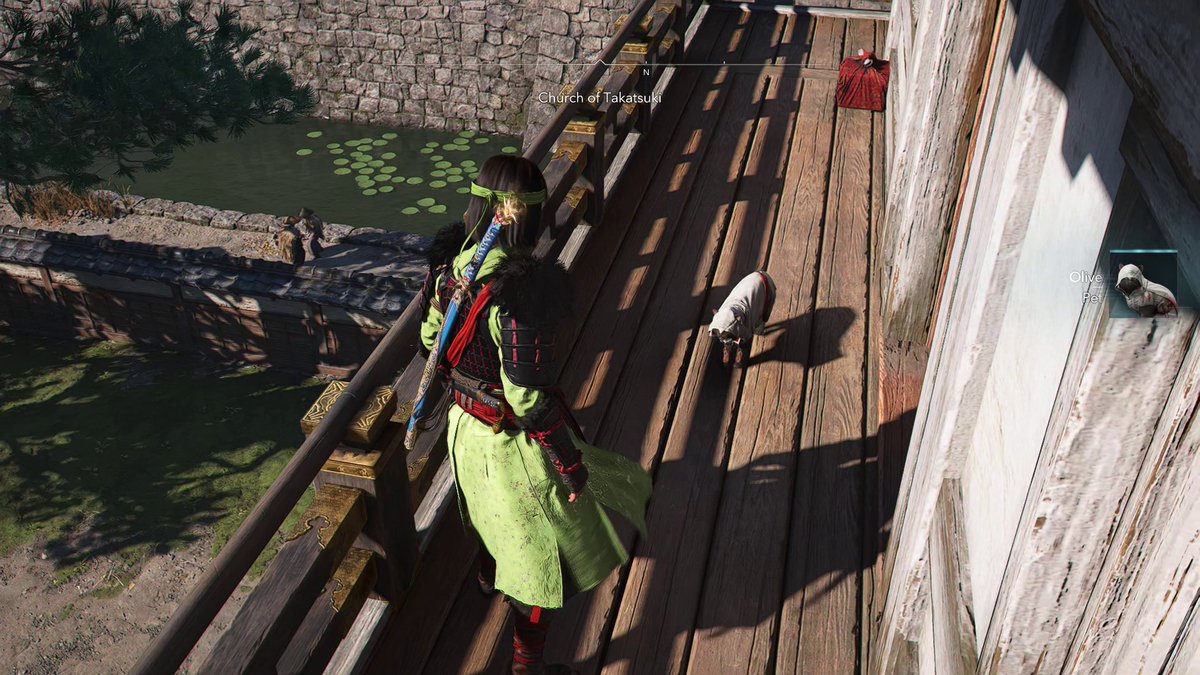 AccessTheAnimus's tweet photo. The cat, Olive, which is different from the one available in the "Sanctuary" project Animus Hub rewards, can be found in mainland Japan, in Izumi Settsu at the Church of Tatsuki! https://t.co/IWeGQru1al