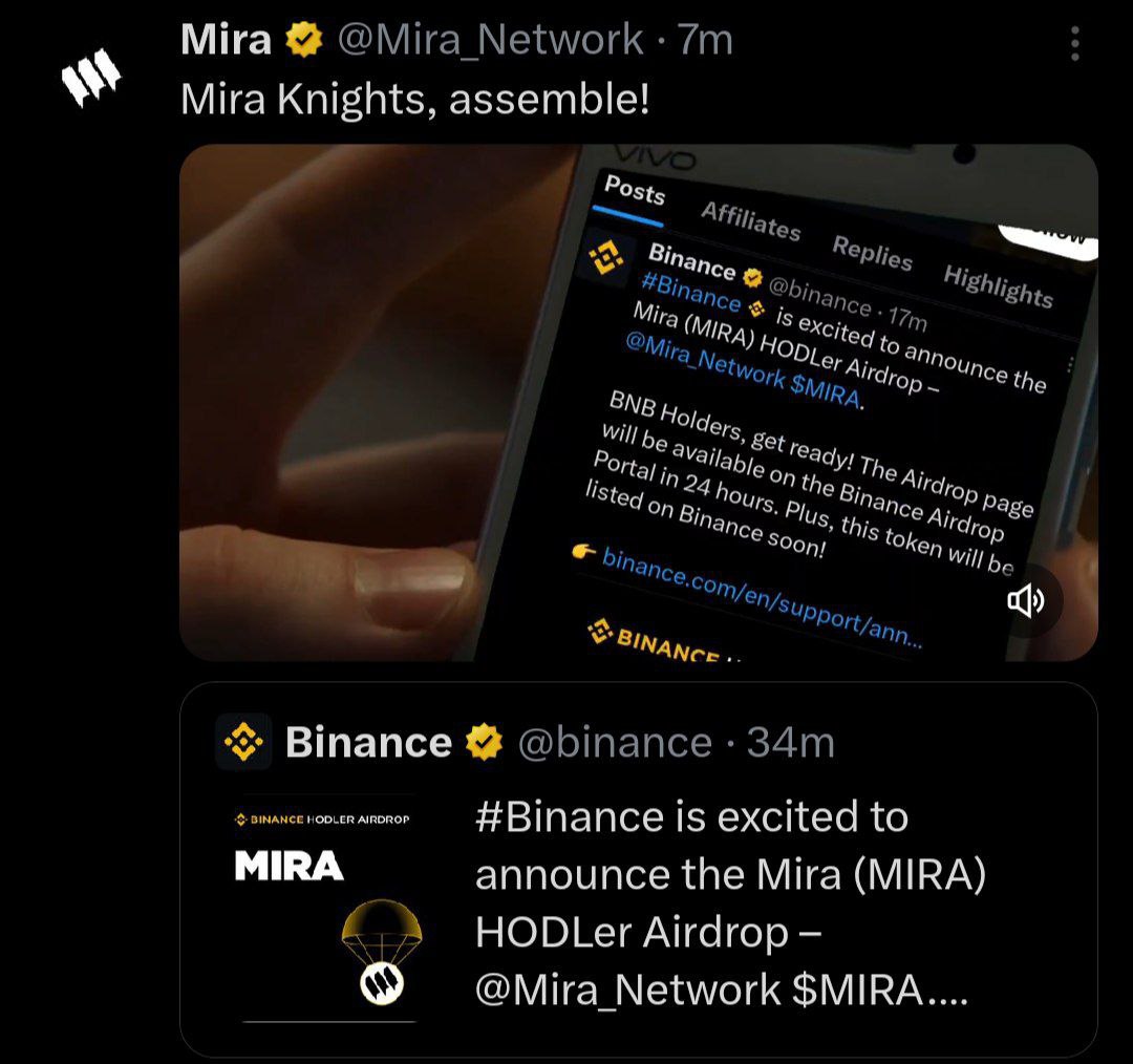 🚀 @Mira_Network TGE Goes Live Tomorrow! 💰 Binance Spot Listing Confirmed  📅 Launch Date: 26th Sept, 12 PM UTC 🪂 The Checker & Claim portal drops  next... 💙Like 🔄 RT