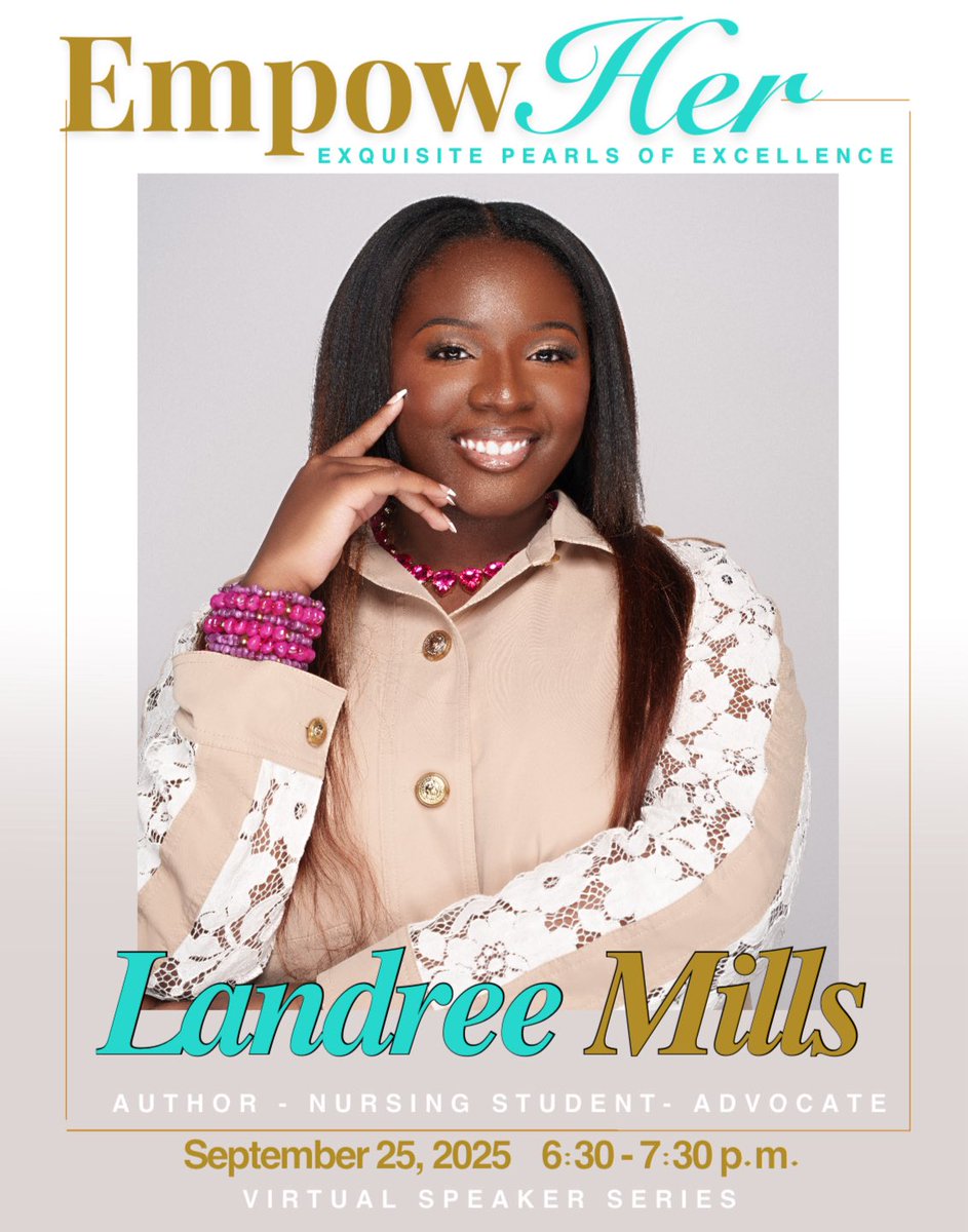 Today is the day. Join us. Landree Mills is up 1st!  Join us on Thursday, September 25th at 6:30 p.m. on Zoom. Register at the following link:

tinyurl.com/EmpowHER2526

Once registered, you will receive the Zoom link via email. #EmpowHER 🗣️🦋🔘