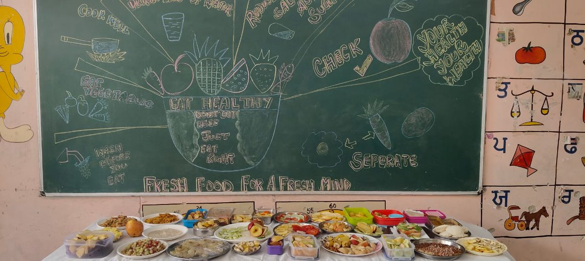 "Under #PoshanMaah, students of GMHS 48-D brought nutritious and balanced tiffins today 🥗🍎. The activity encouraged healthy eating habits and awareness about proper nutrition. 
<a href="/SchoolEduChd/">Department of School Education, Chandigarh</a> #PoshanMaah2025 #HealthyTiffin"