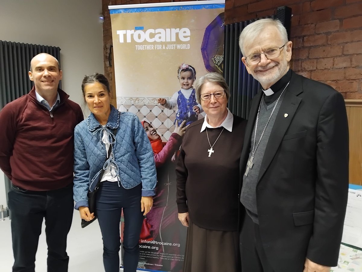 SHGS_Newry's tweet image. Our school was delighted to be represented by Vice Principal, Ms T Davey, and School Chaplain, Sr Marie Doyle, pictured with Mark Mc Mahon, and Bishop Alan McGuckian, at the official opening and blessing of the new Belfast @trocaire office.