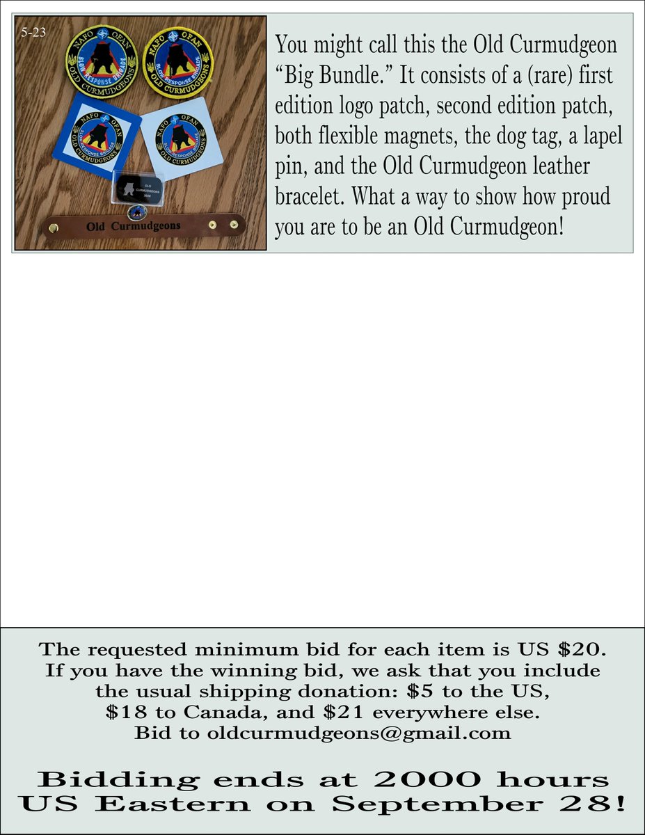 The Old Curmudgeon Auction for the benefit of heroic Steppe Wolves has started. Just two items but they are absolutely amazing!