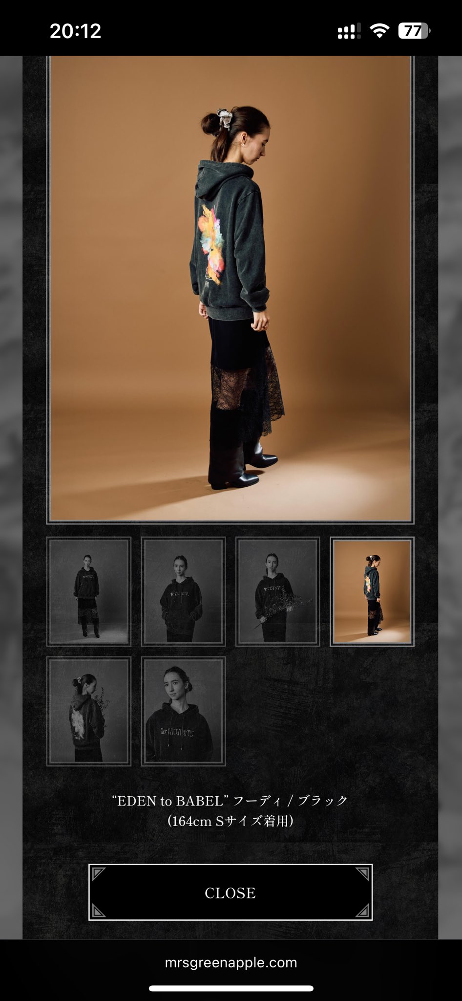 新品］“EDEN to BABEL”フーディ / ブラック ミセス パーカーS ミセス