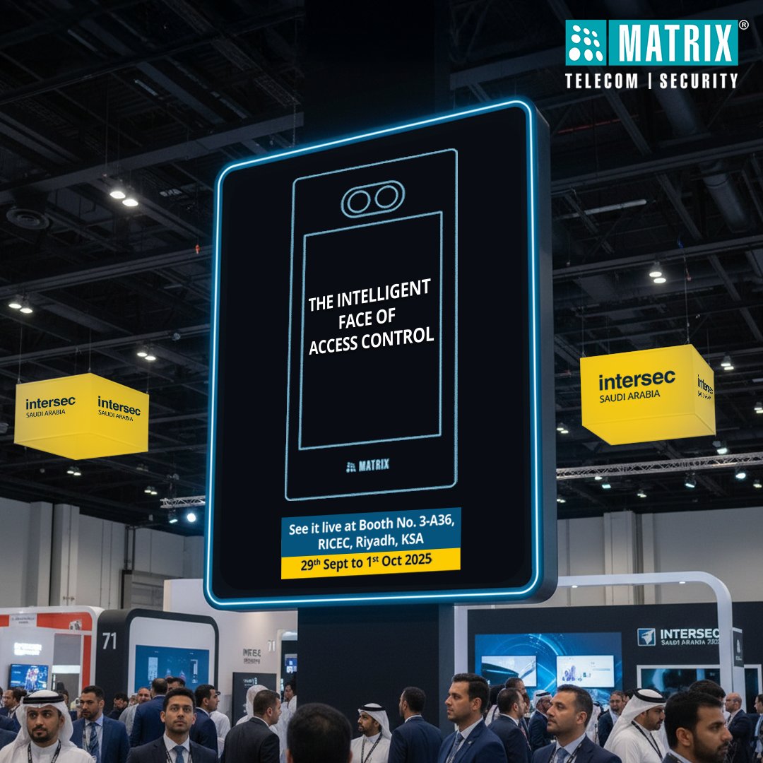 Matrix_Comsec's tweet image. See The Intelligent Face of Access Control live at Booth 3-A36!

Matrix unveils ARGO Face 300 at Intersec KSA 2025: fast, precise, smart, with 7” IPS display, voice guidance &amp;amp; group detection.

Register: matrixcomsec.com/intersec-saudi…

#IntersecKSA #MatrixComsec