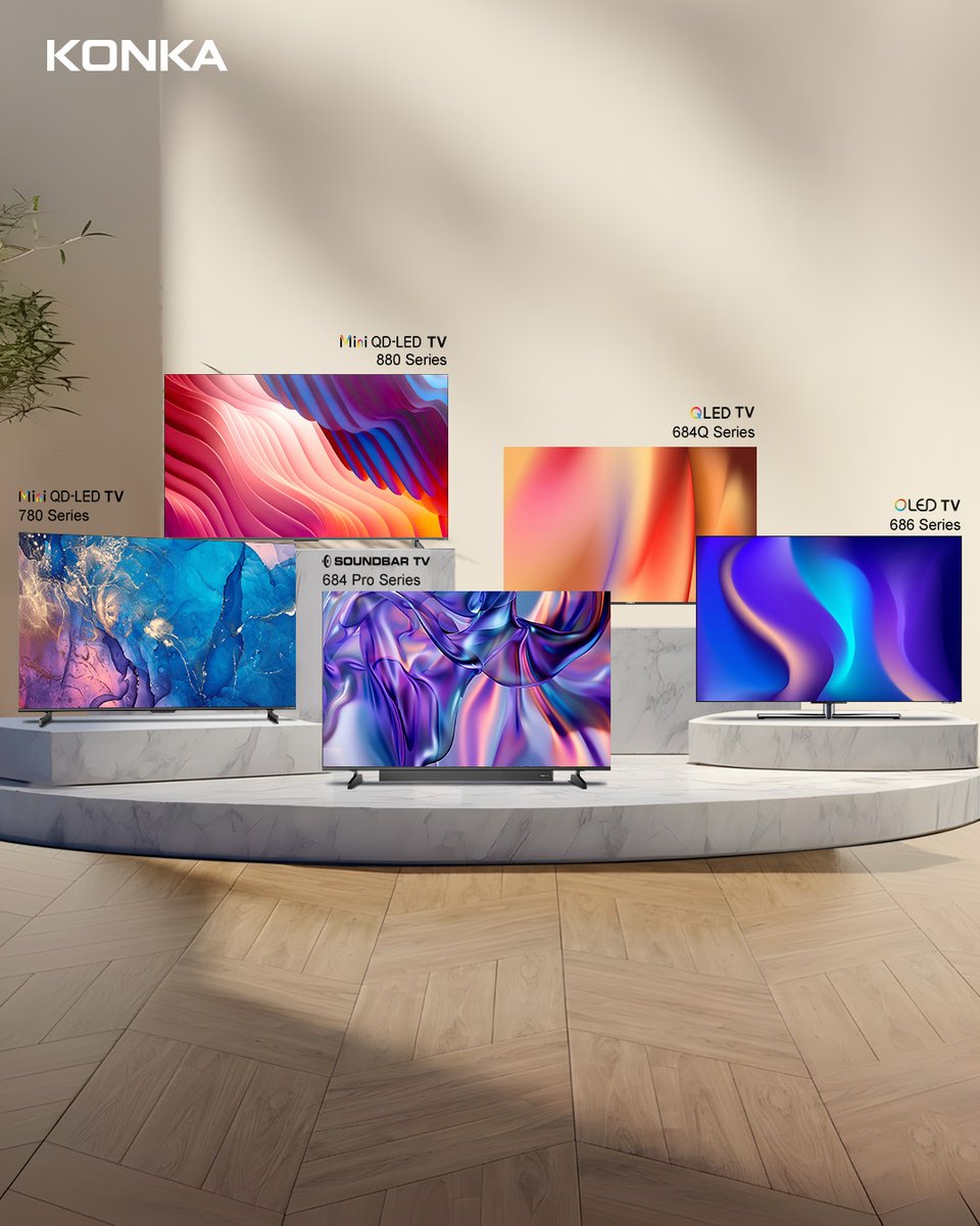 KONKA_Global's tweet image. Brilliance in every frame.
Innovation in every series.
📷 From Mini QD-LED to Soundbar TV, discover a TV lineup made for every lifestyle.
#KONKA #SimpleSmart #HomeEntertainment #homeappliances #konkahome #SmartTV #4KUltraHD