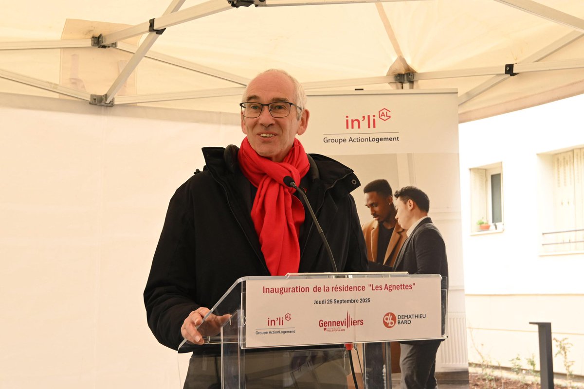 patrice_leclerc's tweet photo. Contrairement à ce que dit @CDCH_et_Moi ça marche le LLI à Gennevilliers. Belle réalisation de @inli_officiel inaugurée aujourd’hui dont tous les logements sont loués https://t.co/RblKS4cM6M