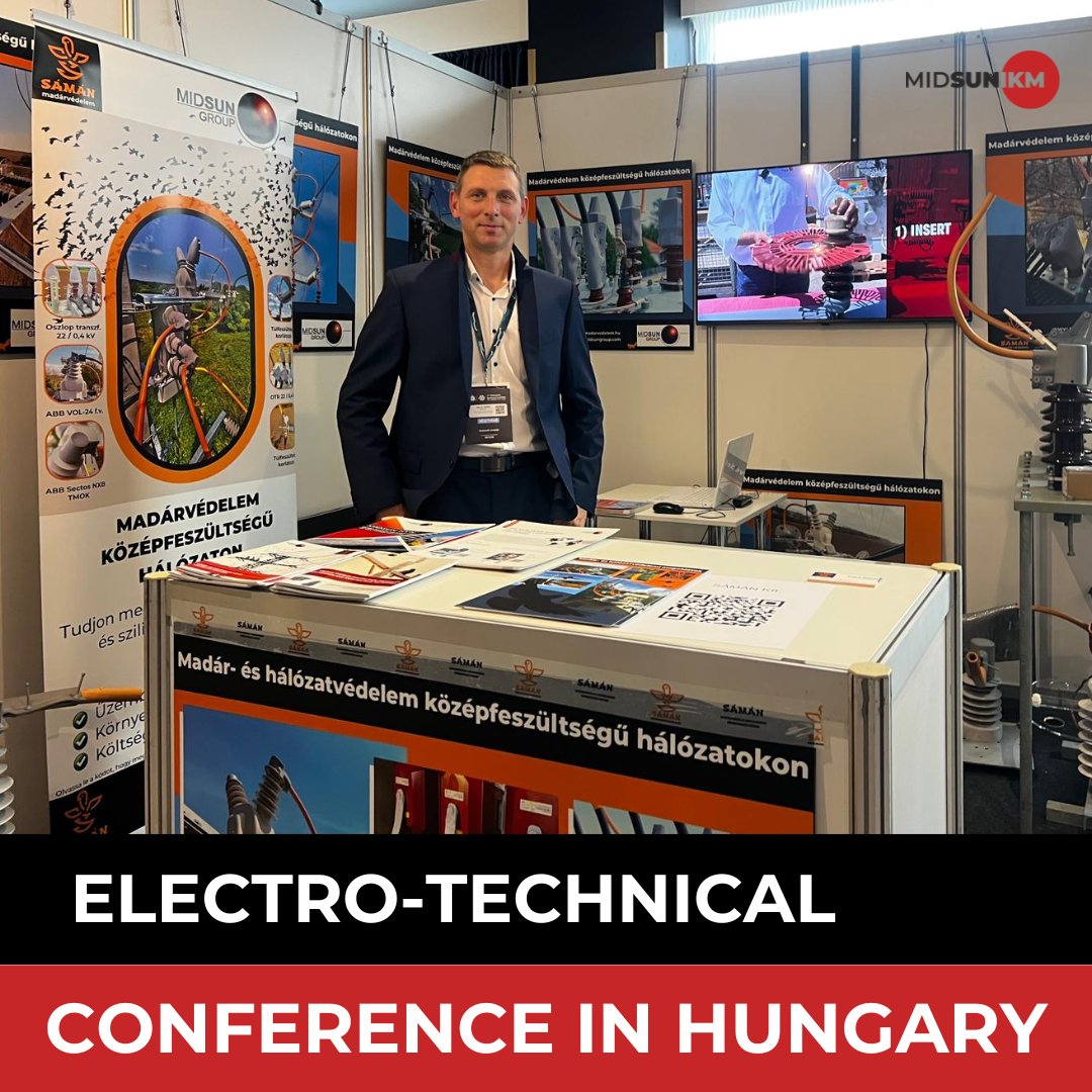 MidsunIKM's tweet photo. We’re proud to see our partner Jozsef Sallai representing us once again at the 71st Electrotechnical Conference from Hungary. The presence of his company #Saman underlines our shared commitment end animal-induced electrocutions in #Hungary. https://t.co/Vkdx2Zhbbh
