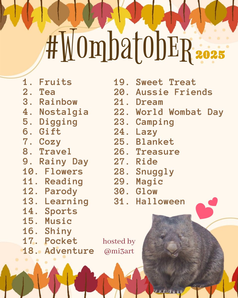 𝕞 𝕚 𝕞 𝕚 / #wombatober tweet media