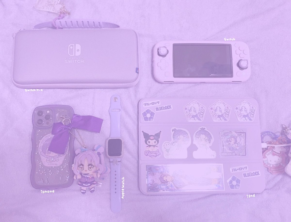 持ち物が紫じゃないと落ち着かないおんなの持ち物💜🪄⸝꙳