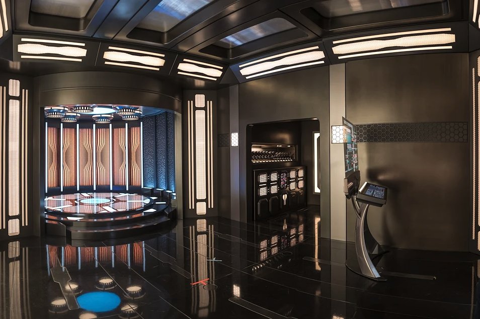 DaveBlass's tweet image. Evolution.  The Transporter Room of the USS Enterprise G and the USS Enterprise D