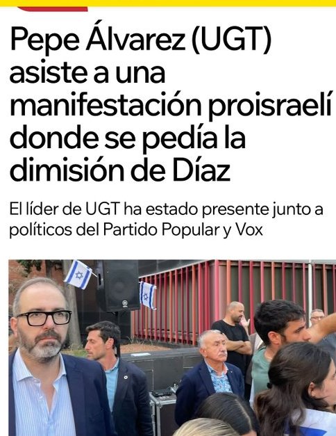 Mentres uns sindicats convocavem vagues generals i jornades de lluita, per aturar el genocidi i l'assassinat de cratures,  aquest xaquetero es reunia amb la cònsul d'israel i es manifestava amb el sionisme assassí...Sou un meme.