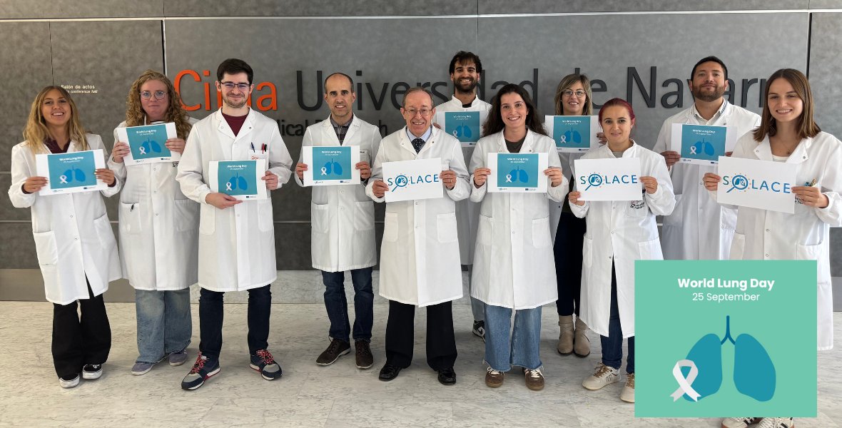 CIMA_unav's tweet image. 🫁 On #WorldLungDay 2025, we shine a light on the #SPACETIME and #SOLACE projects, which aim to strengthen lung cancer screening across Europe.