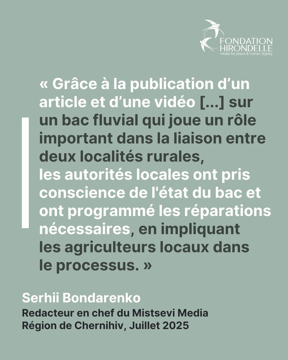 💡En Ukraine, la Fondation Hirondelle, en partenariat avec l’Institute for Regional Media and Information (IRMI), continue de soutenir les médias locaux.
✅ Résultat : des contenus à forte audience et à fort impact.
#Ukraine #FondationHirondelle #ImpactMedia #Journalisme #IRMI