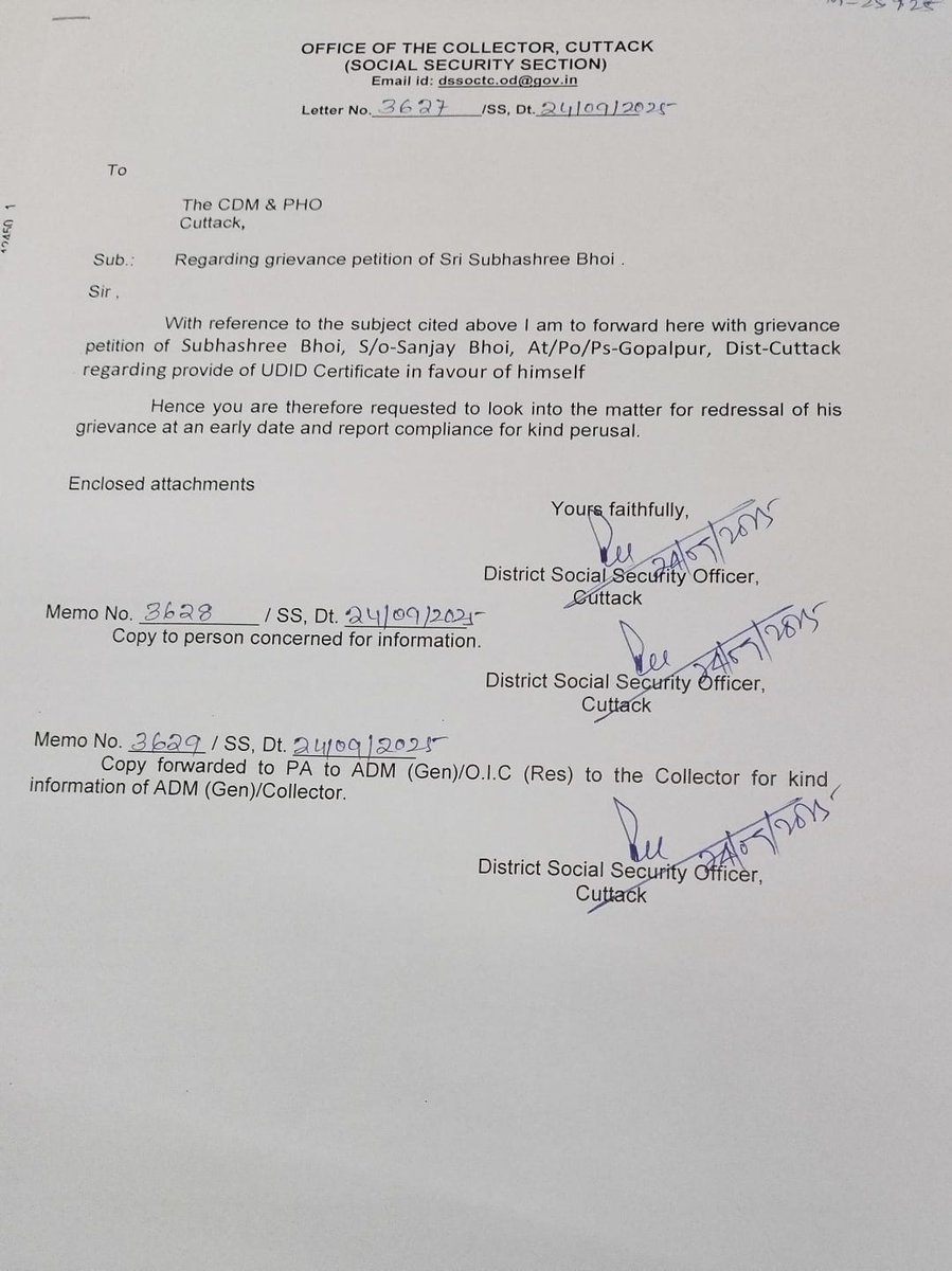 District Social Security Office, Cuttack tweet media