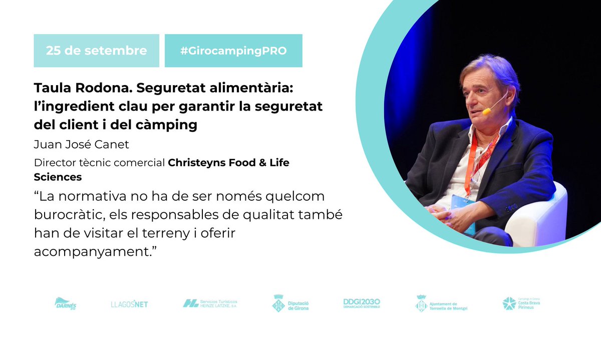 Juan José Canet obre la taula rodona parlant sobre la #seguretat alimentària i la normativa.

#GirocampingPRO