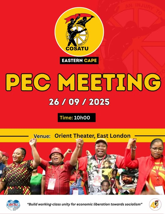 _cosatu's tweet photo. #Cosatu40Anniversary celebration events are taking place in provinces….
#Cosatu@40
#Cosatu40thAnniversary
#SACTU70
#ClassStruggle
“Build Working Class Unity for Economic Liberation towards Socialism”
#Back2Basics
#JoinCOSATUNow
#ClassConsciousness https://t.co/LXiUM2DwcN