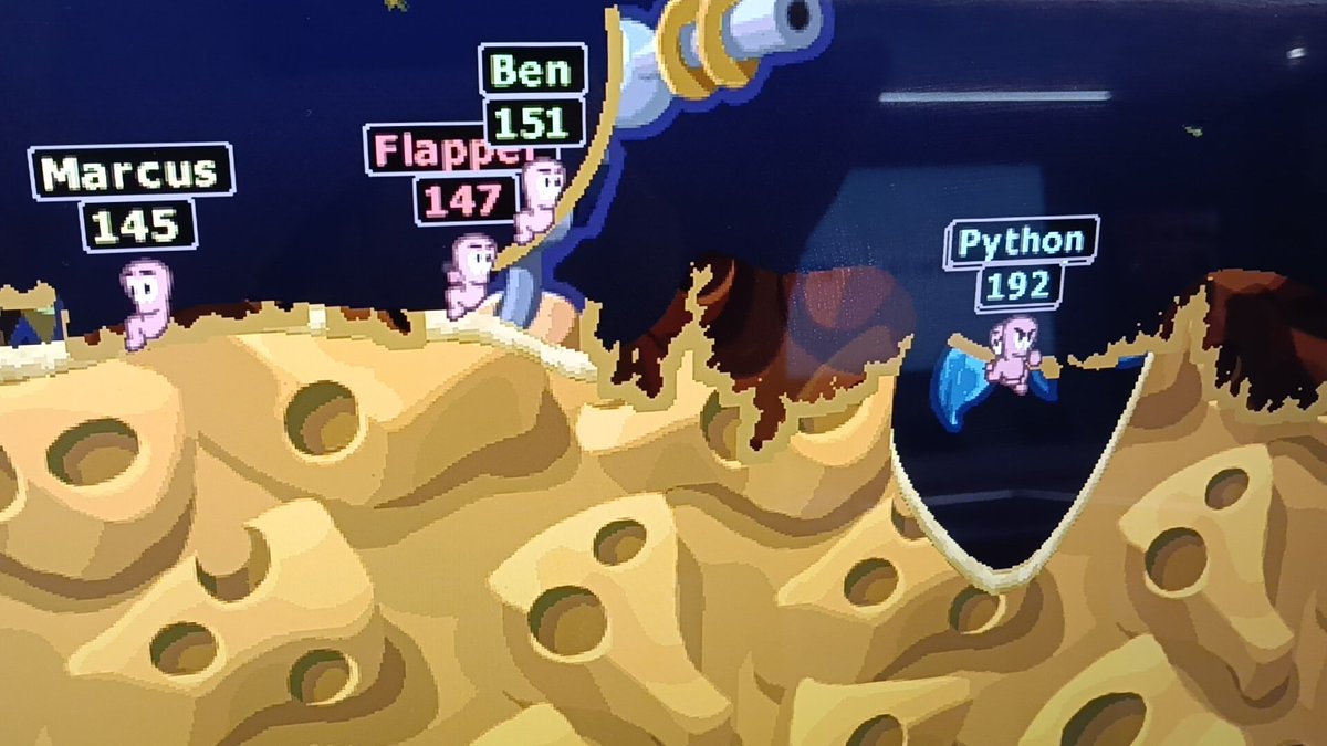 Path_Light99's tweet image. Worms 2 gameplay