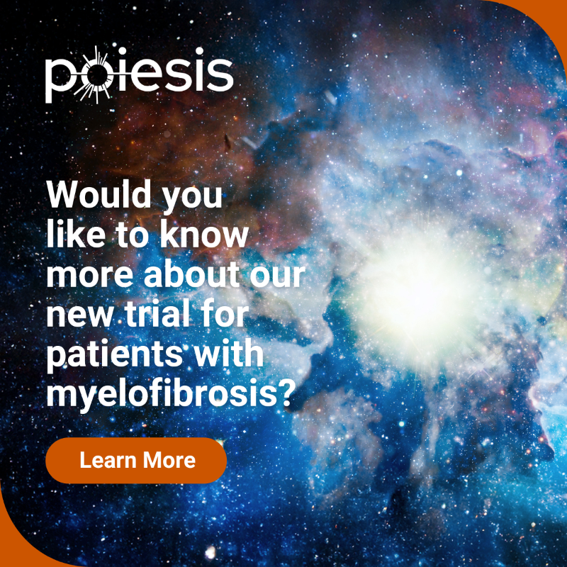 KartosThera's tweet photo. The POIESIS Trial is seeking participants aged 18+ for a large global Phase 3 study in patients with myelofibrosis who have never been treated with a JAK inhibitor. 

Want to know more? Visit us today!