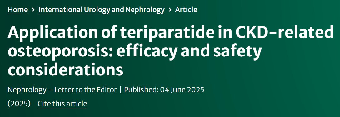 doctorneyro's tweet image. The #risk of #hypercalcemia 22.2% is associated with #patient’s #calciumphosphatemetabolism status and #parathyroidfunction. 

Should incorporate #bonebiopsy to clarify #efficacy differences across #CKDstages 

link.springer.com/article/10.100…