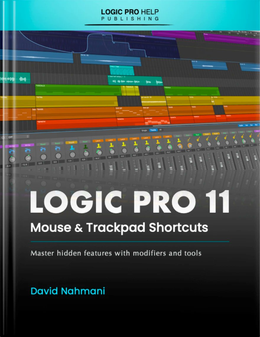 LogicProHelp's tweet image. My new eBook with 174 mouse &amp;amp; trackpad shortcuts for Logic Pro is out! logicprohelp.com/mouse-trackpad…